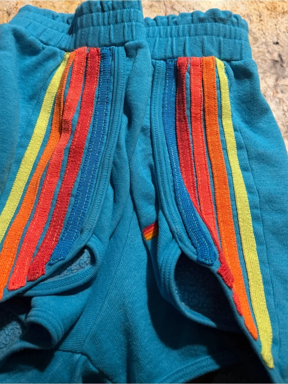 Aviator Nation blue 5 stripe shorts